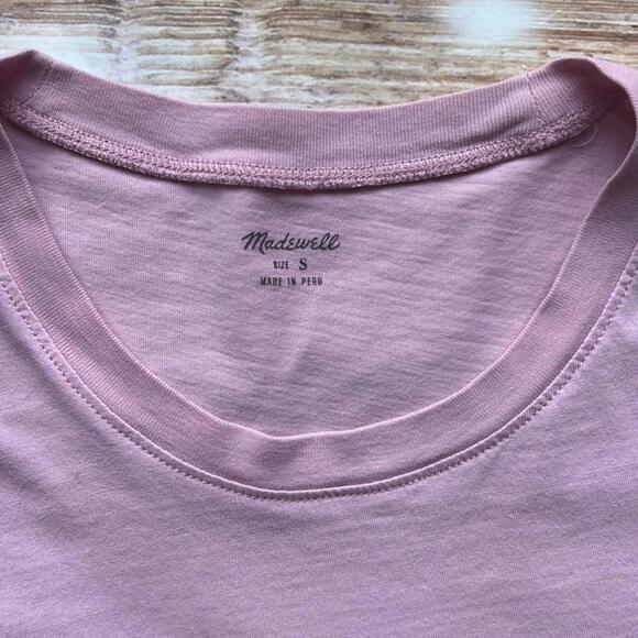 Madewell Knot-Front Tee Women's Pink T-Shirt - Picture 3 of 3